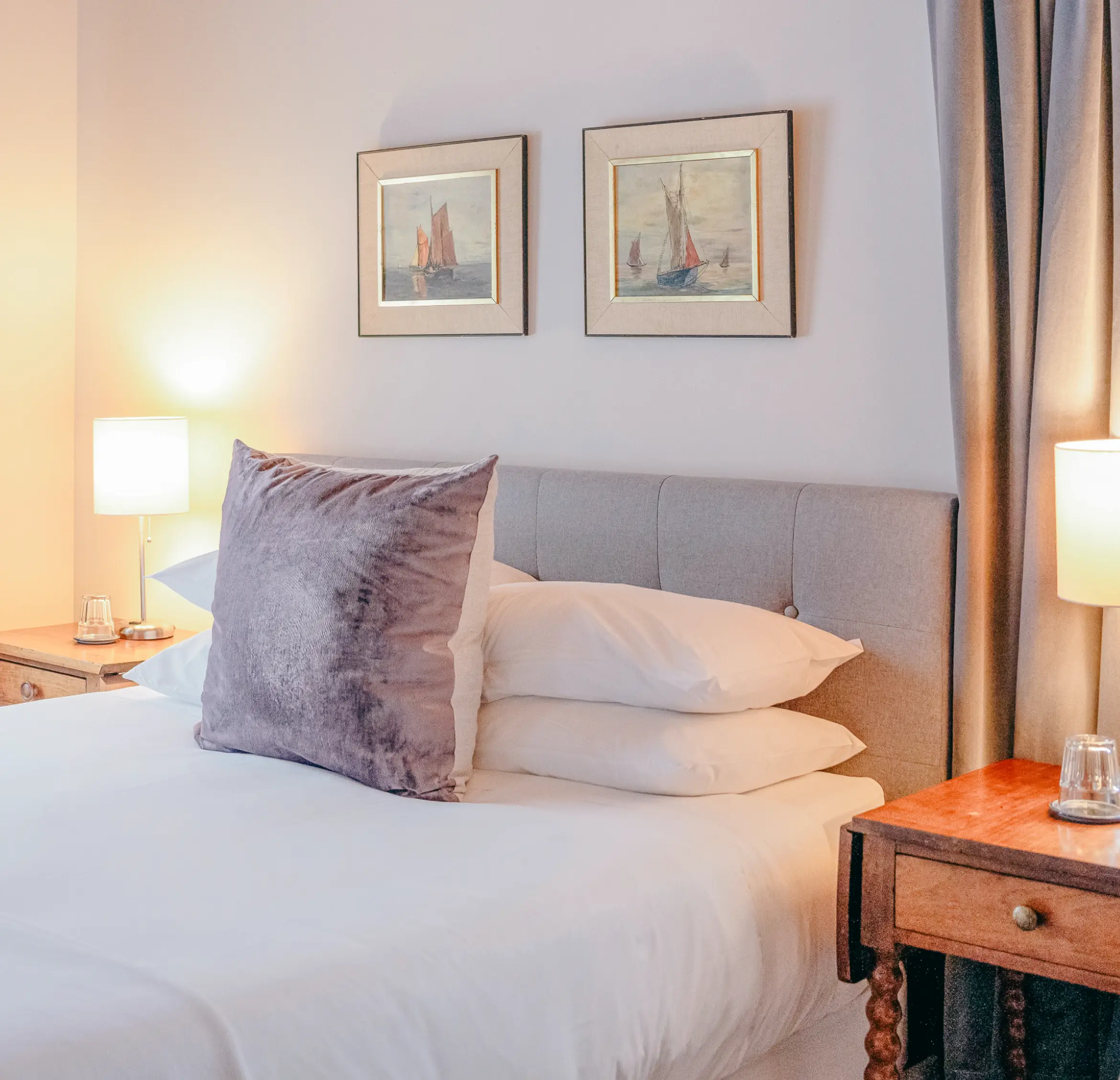 King and Queen Bed in Room One