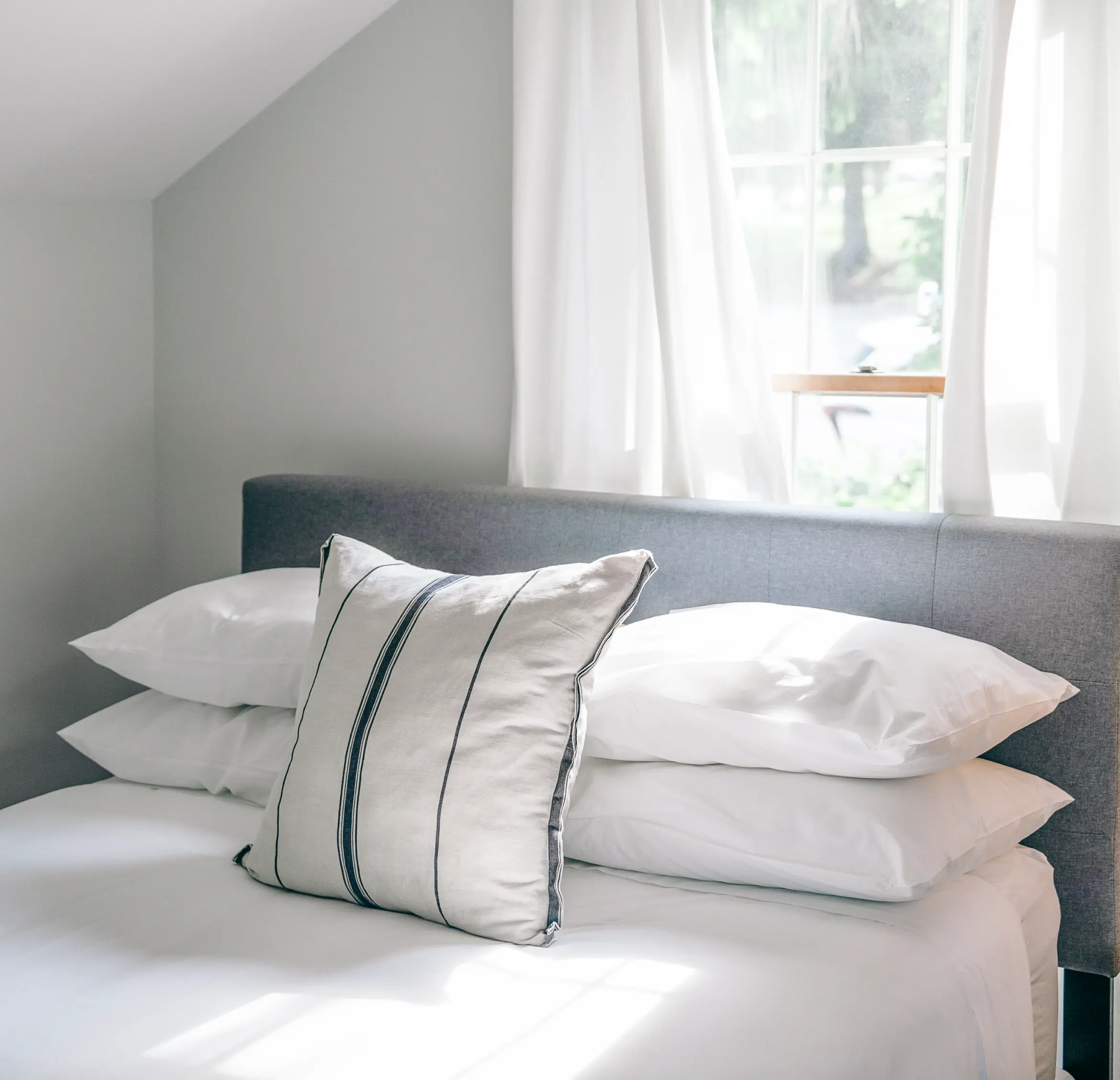 King and Queen Bed in Room One